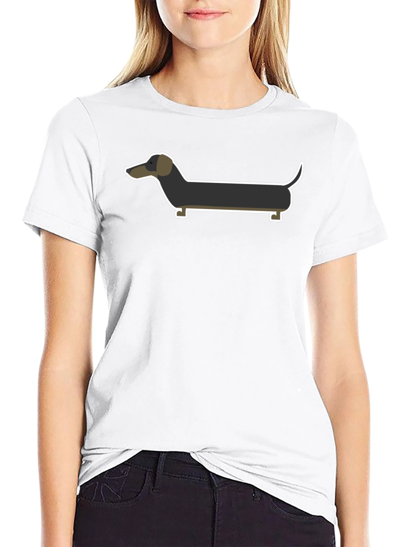 Dachshund Graphic Tee - Unisex Soft Cotton Black T-Shirt