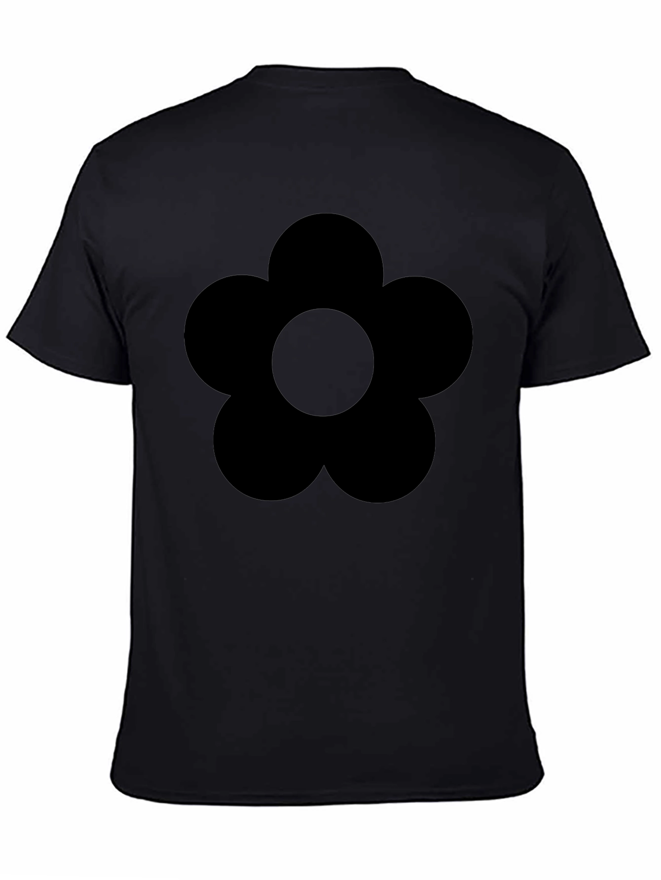 Black Flower Graphic T-Shirt - Unisex