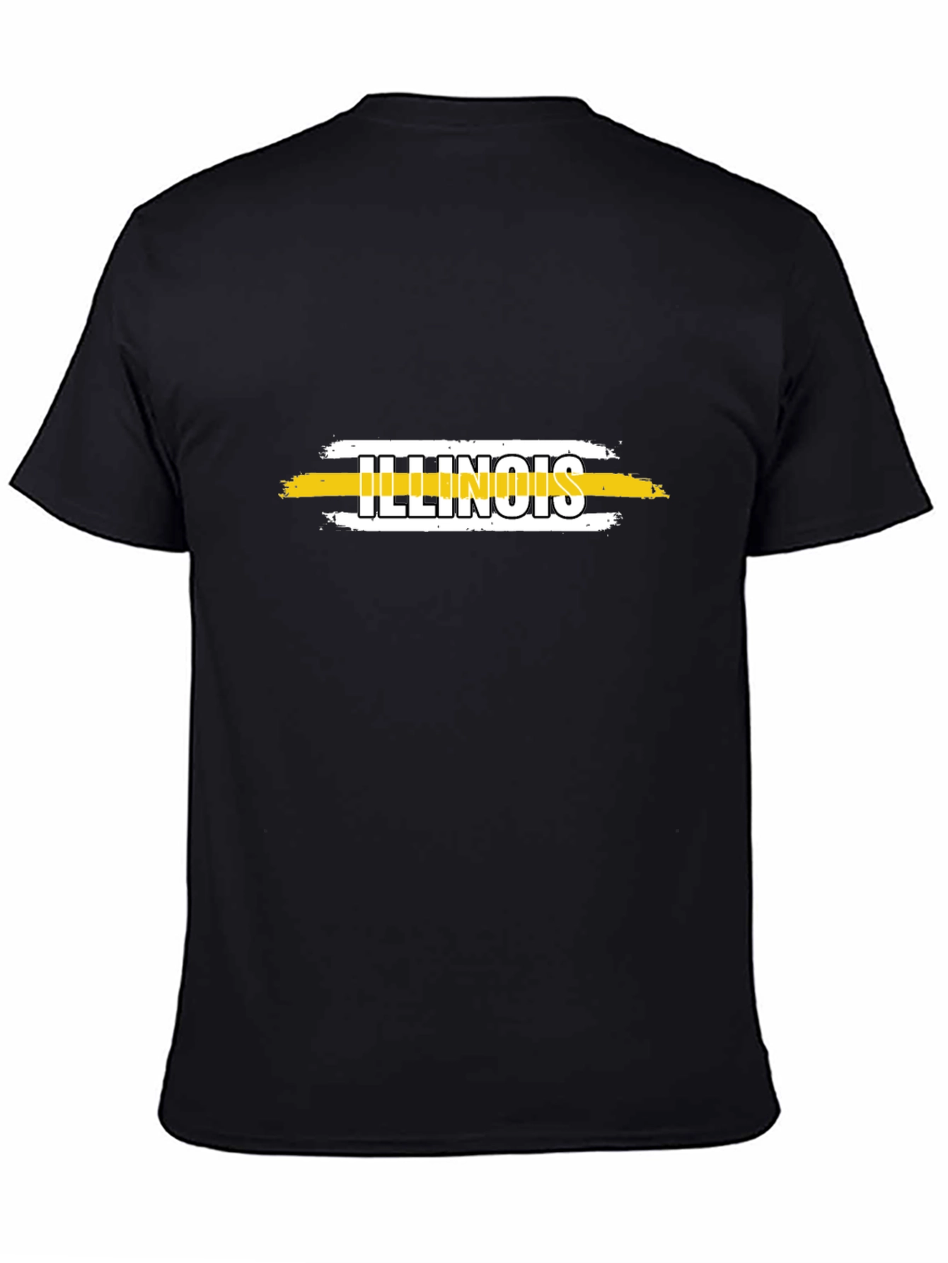 Illinois State Pride T-Shirt - Black Cotton Tee
