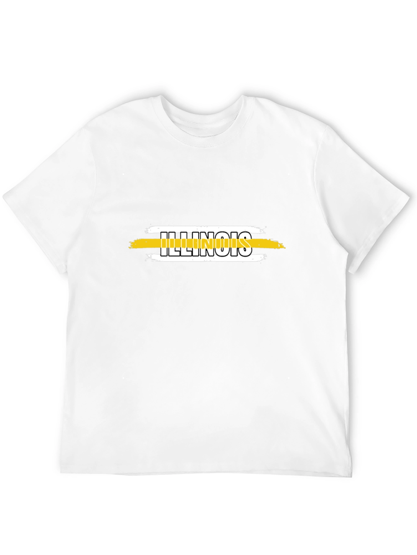Illinois State Pride T-Shirt - Black Cotton Tee