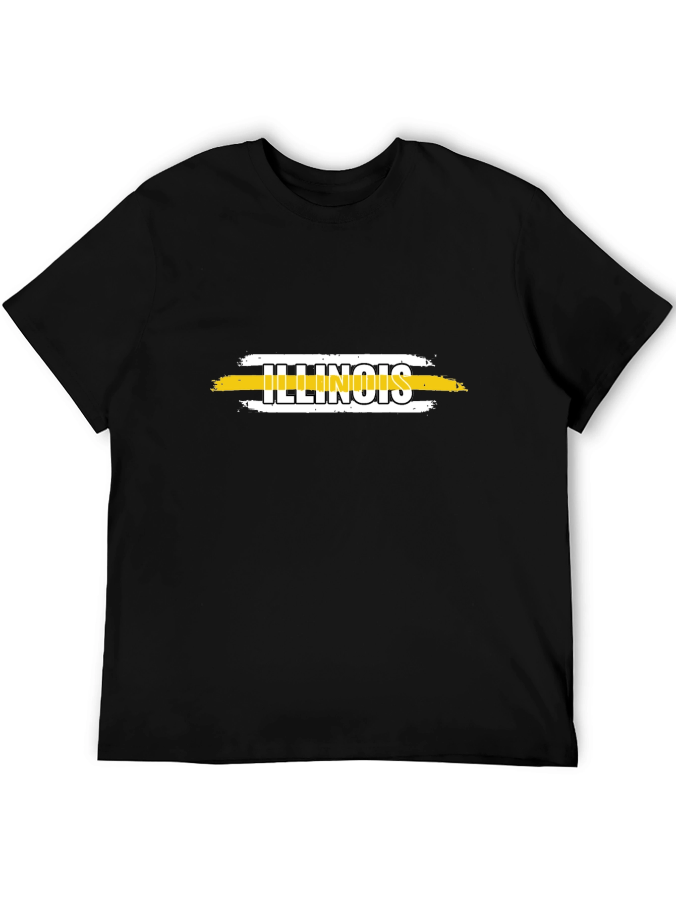Illinois State Pride T-Shirt - Black Cotton Tee