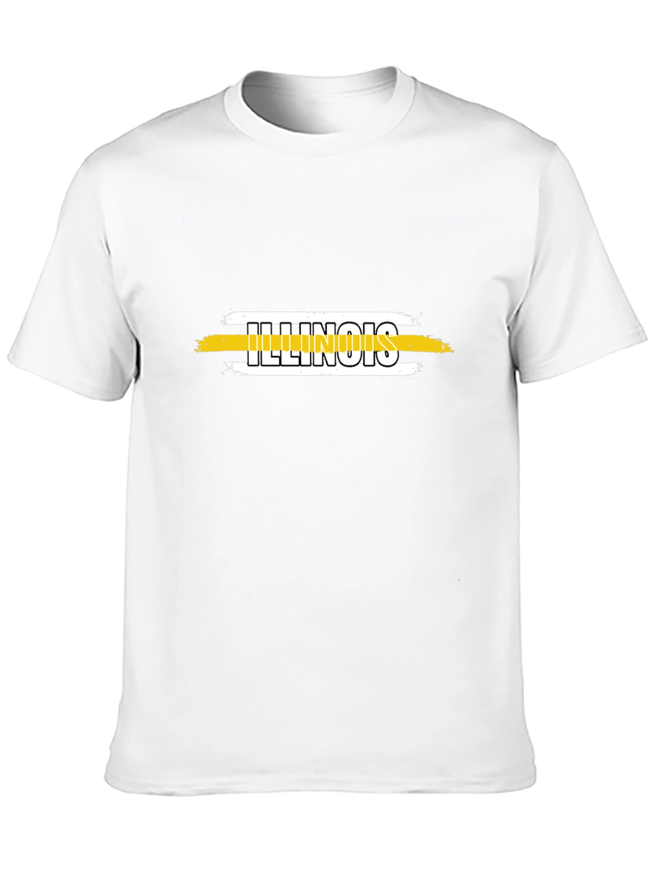 Illinois State Pride T-Shirt - Black Cotton Tee