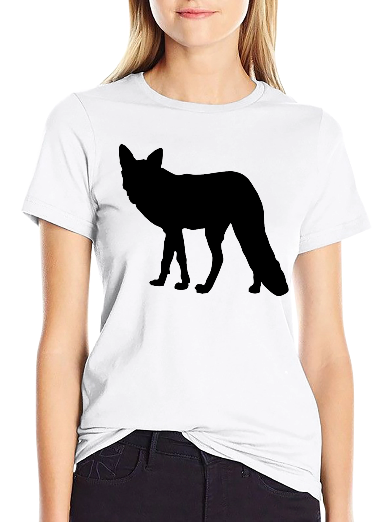 Silhouette Fox Graphic T-Shirt