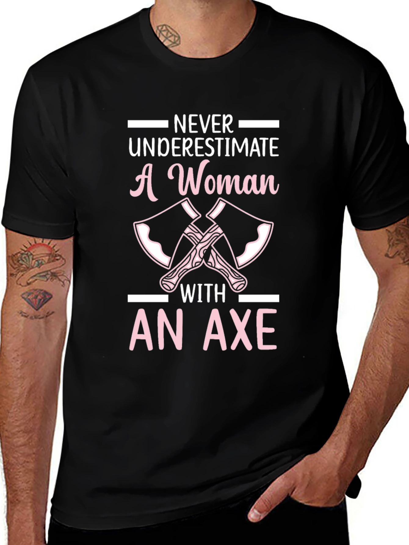 Never Underestimate A Woman With An Axe T-Shirt