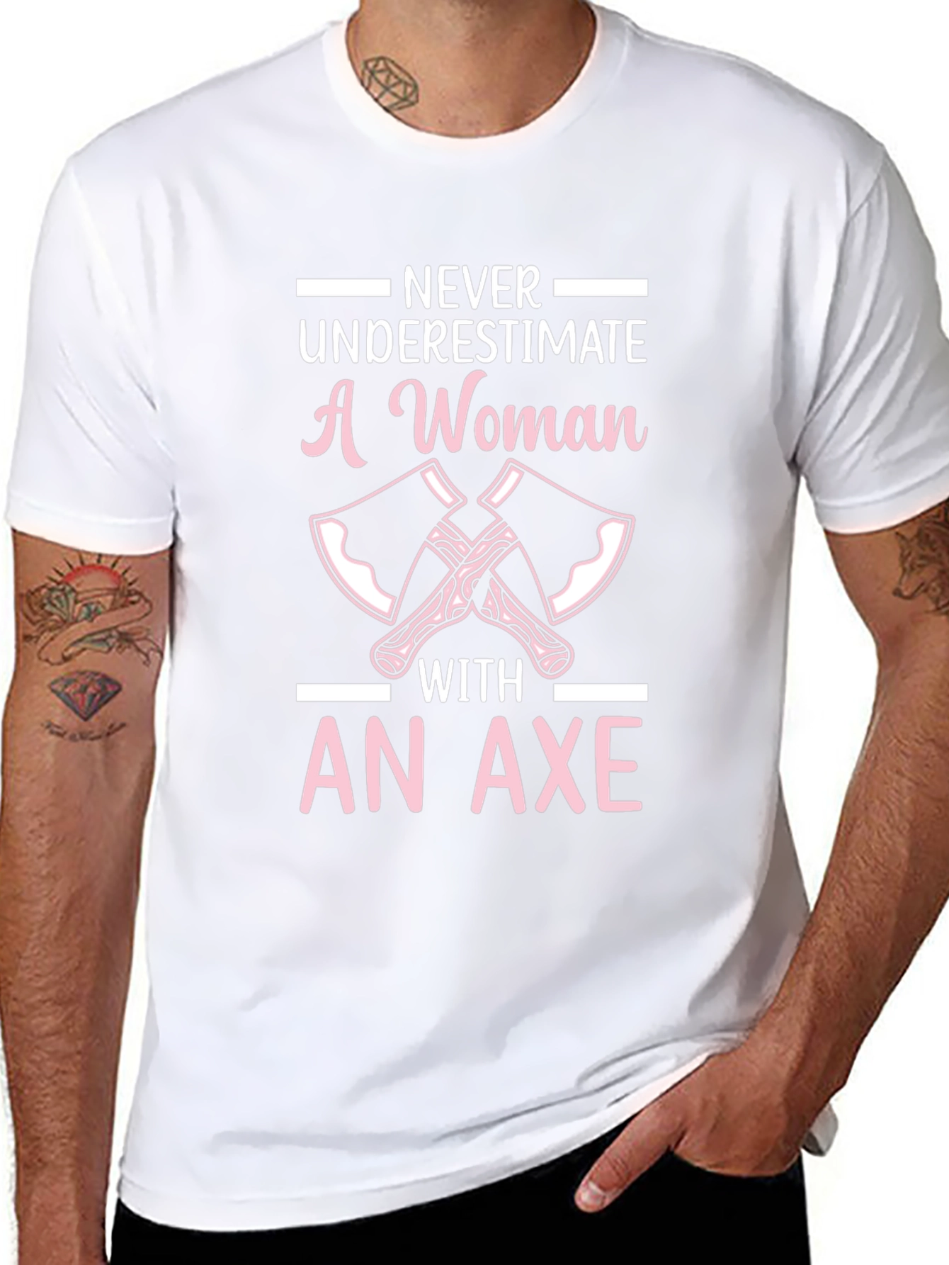 Never Underestimate A Woman With An Axe T-Shirt