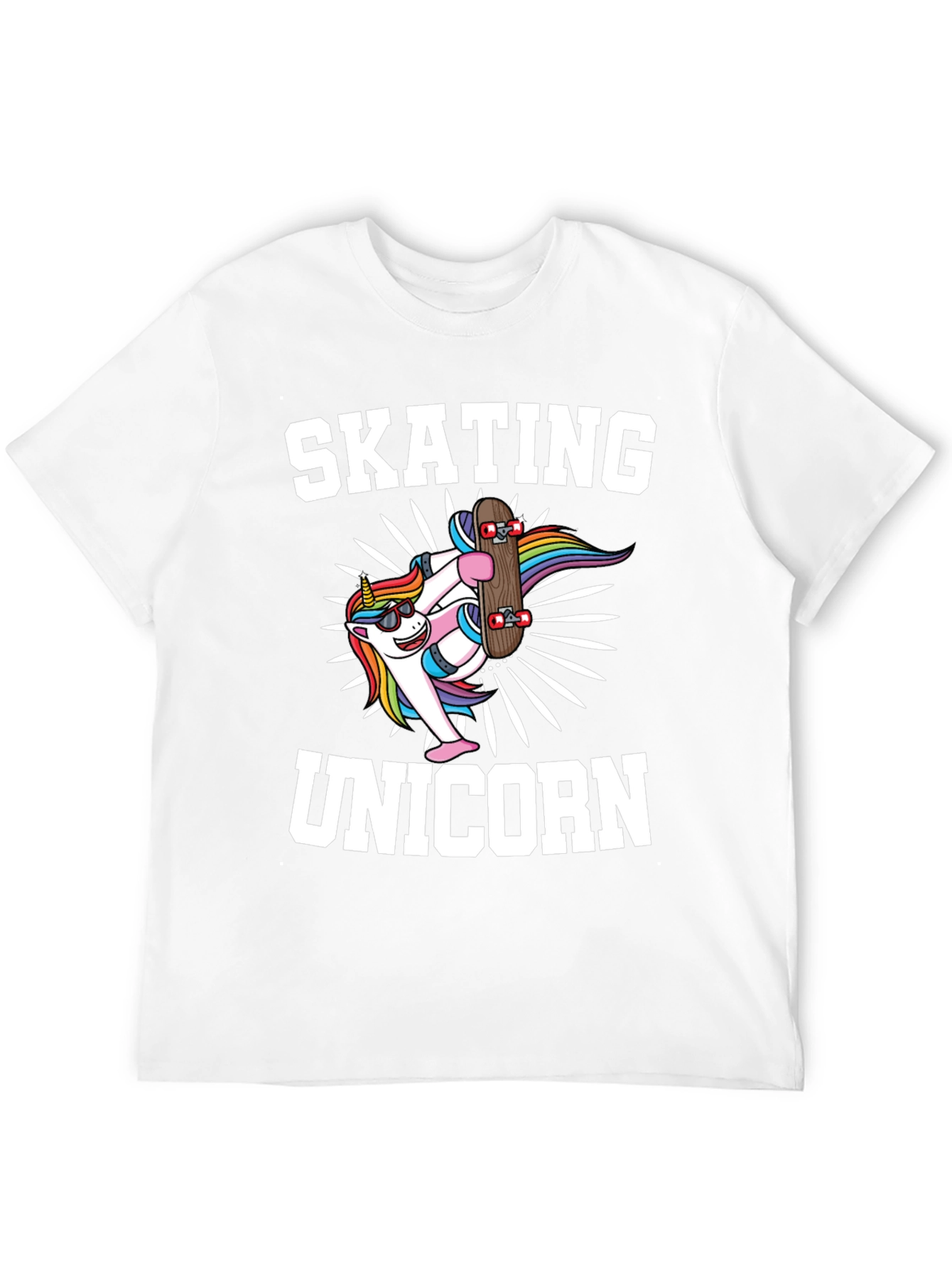 Skating Unicorn Graphic T-Shirt