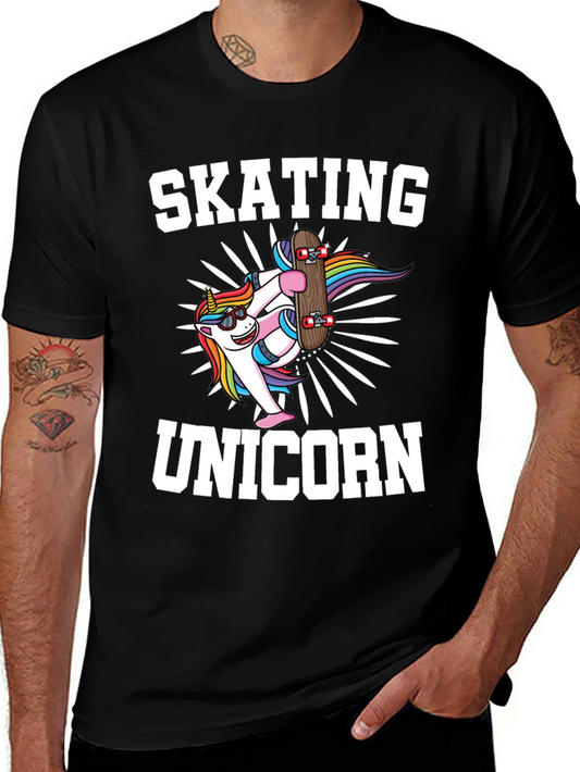 Skating Unicorn Graphic T-Shirt