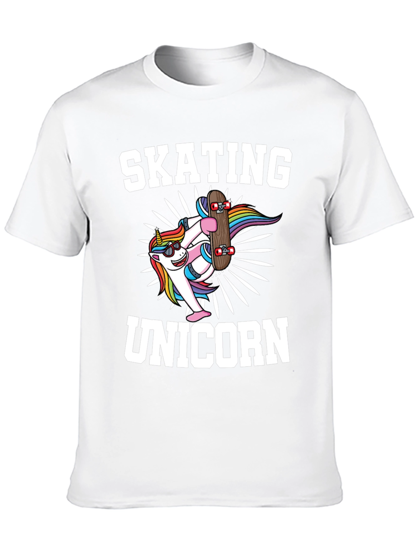 Skating Unicorn Graphic T-Shirt