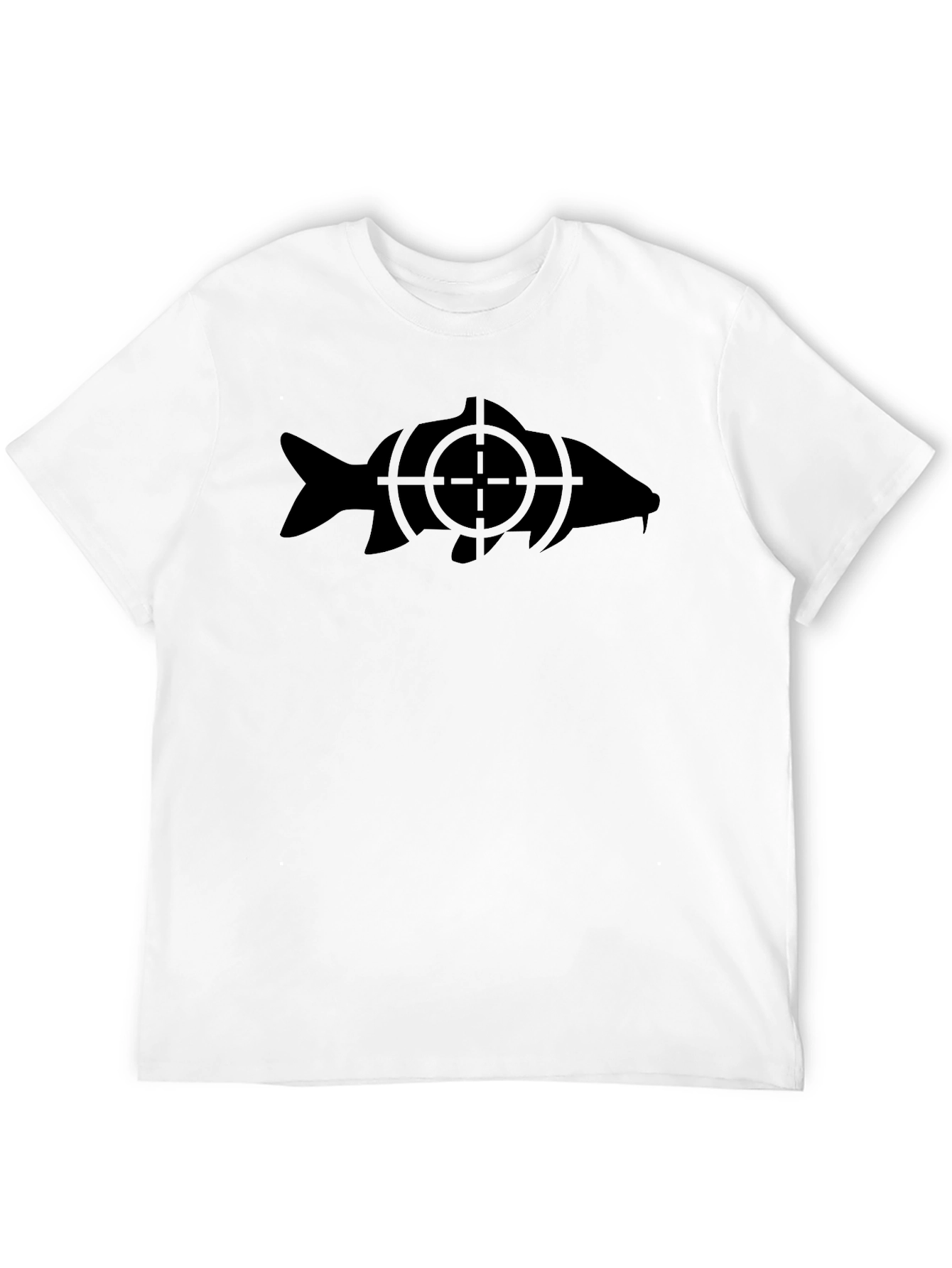 Target Fish Graphic Black T-Shirt - Carp Angler Tee