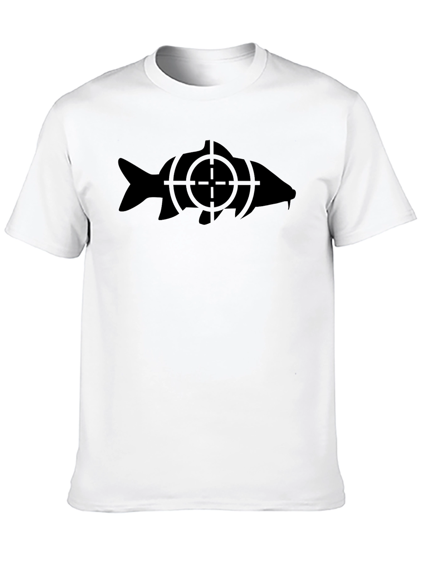 Target Fish Graphic Black T-Shirt - Carp Angler Tee
