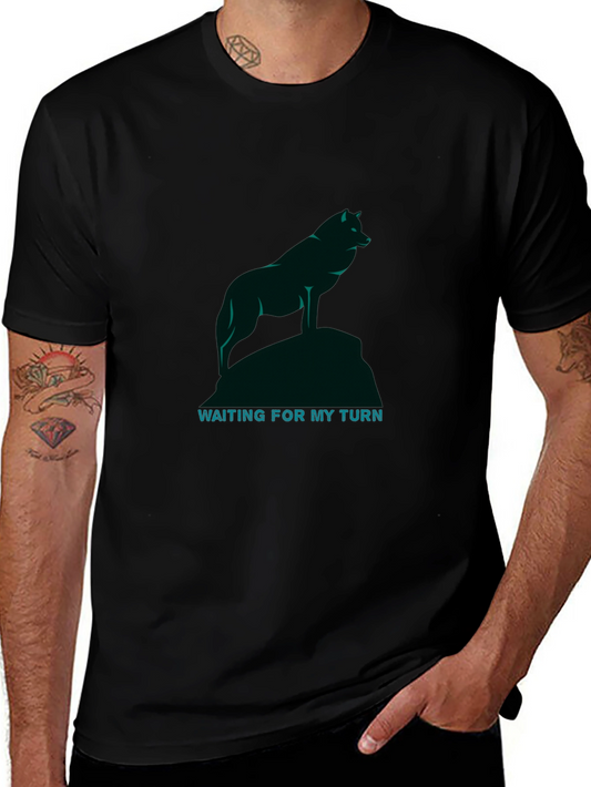 Wolf Silhouette Graphic T-Shirt - Waiting For My Turn