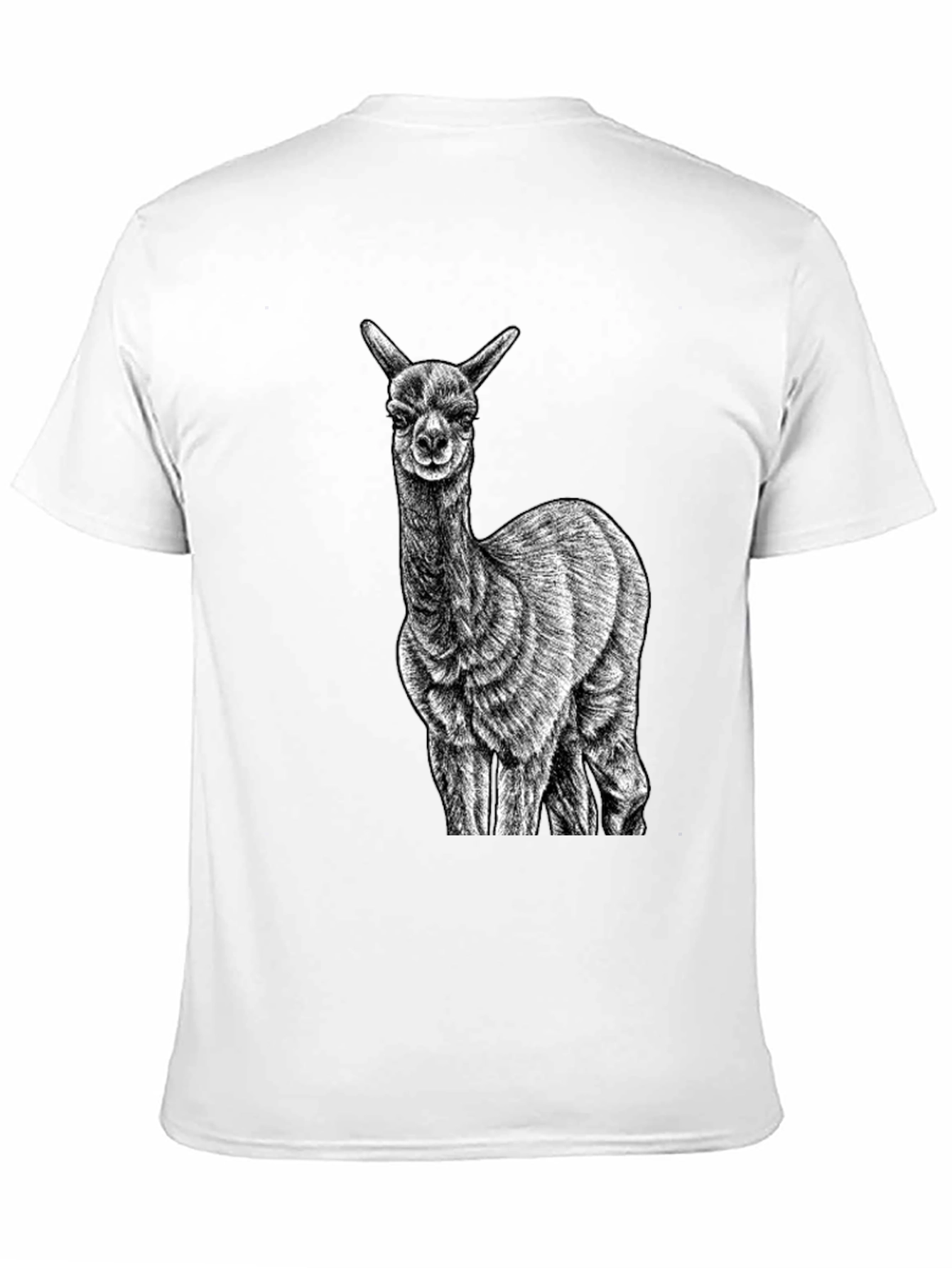 Alpaca Graphic Tee - Black Cotton T-Shirt