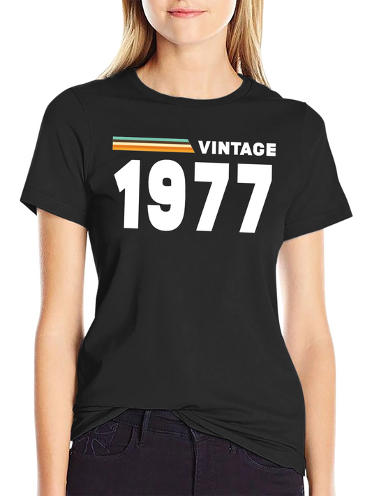 Vintage 1977 Graphic Tee - Classic Birthday Gift