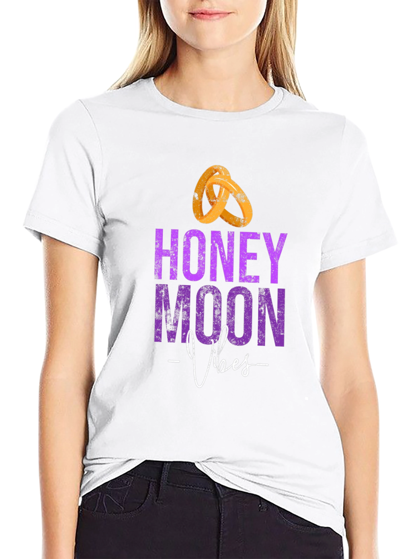 Honeymoon Vibes Black T-Shirt
