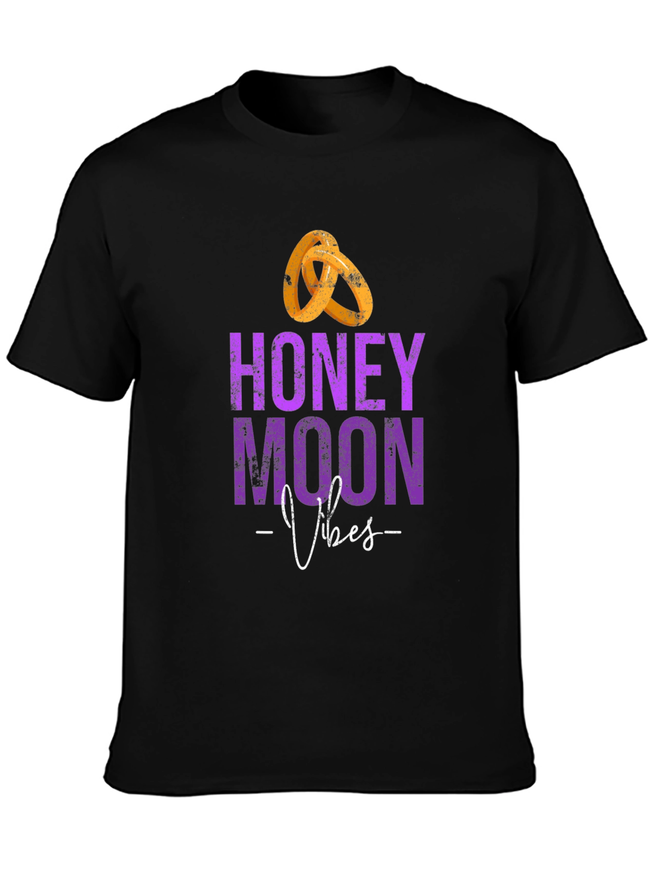 Honeymoon Vibes Black T-Shirt