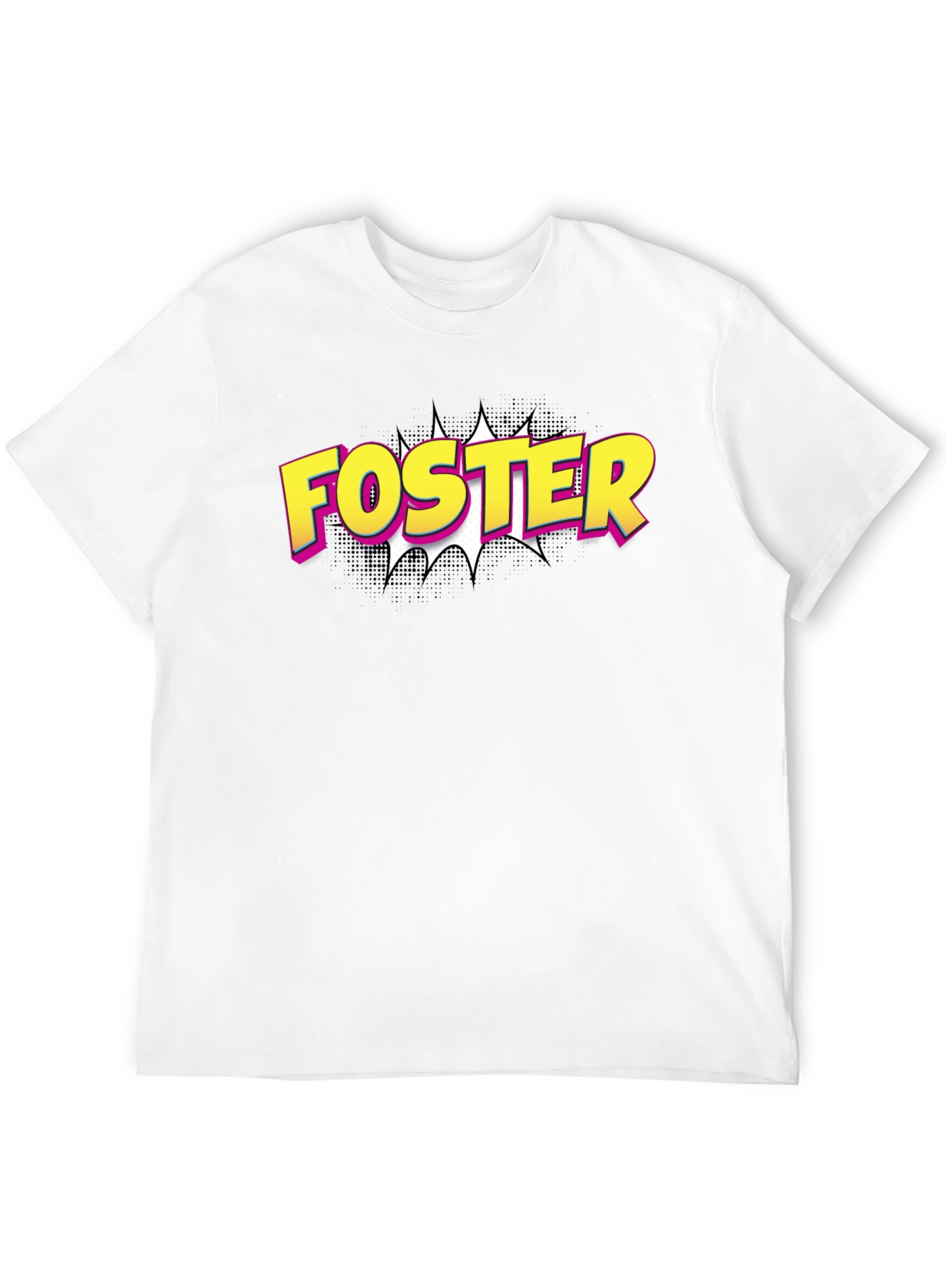 Foster Comic Style T-Shirt - Black Cotton Tee
