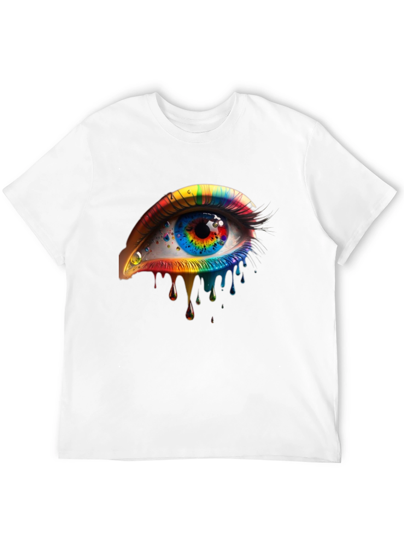 Rainbow Eye Graphic Black T-Shirt