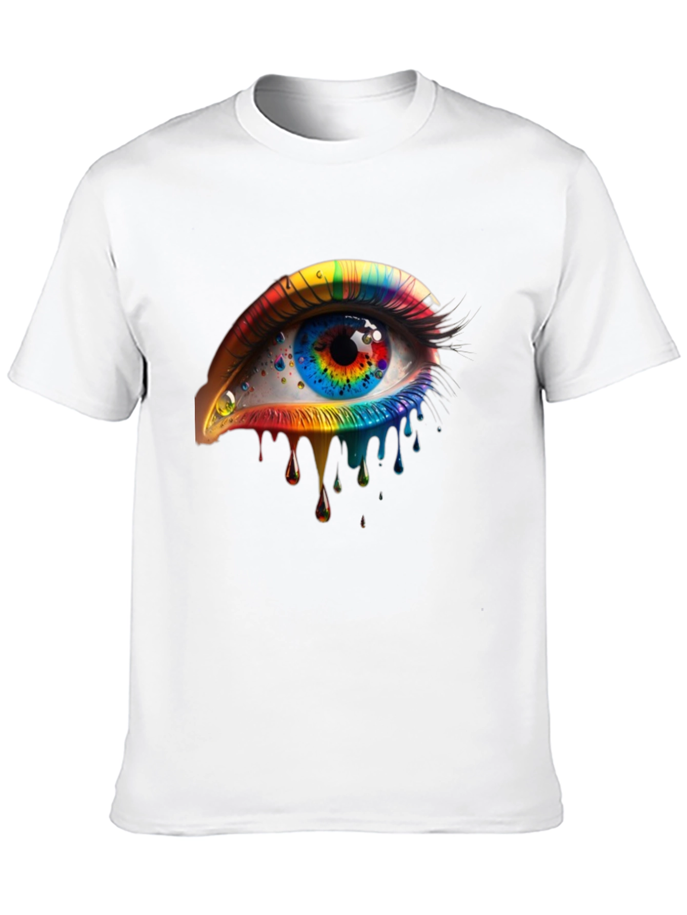 Rainbow Eye Graphic Black T-Shirt