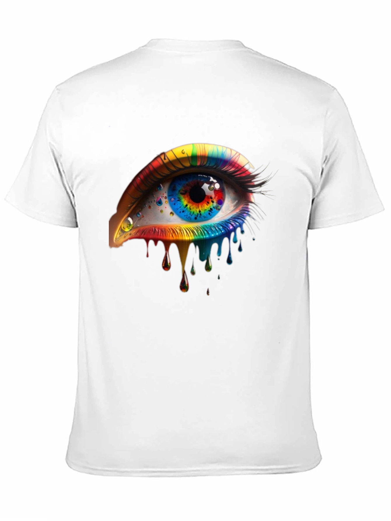 Rainbow Eye Graphic Black T-Shirt