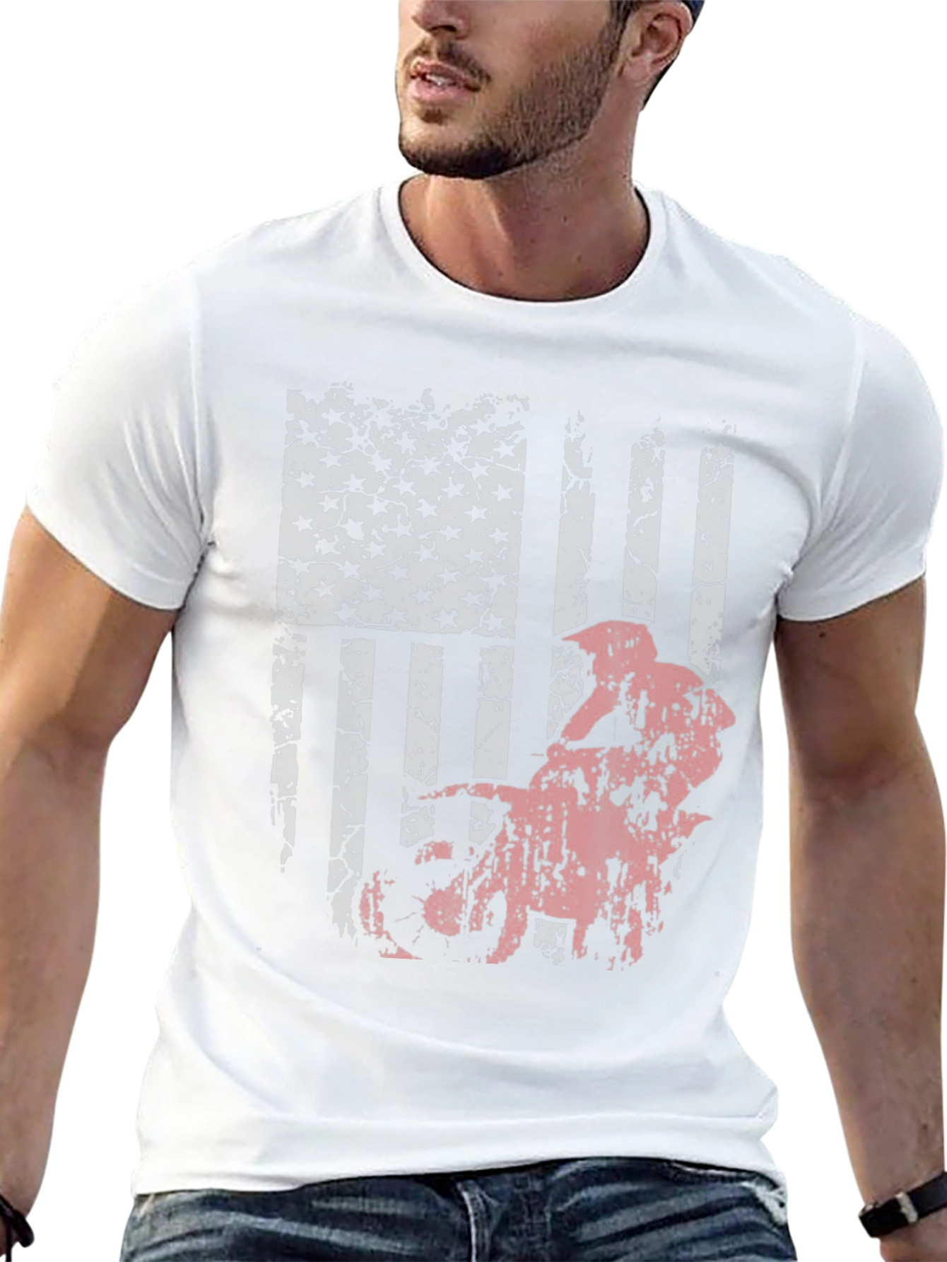 American Flag Motocross T-Shirt