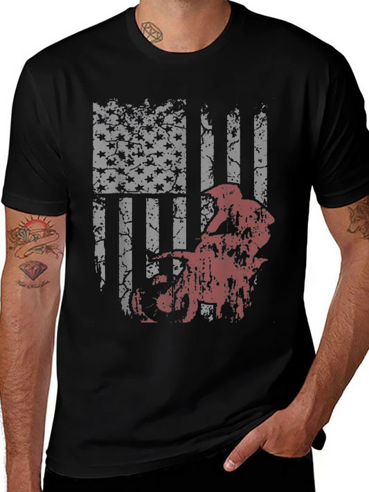 American Flag Motocross T-Shirt
