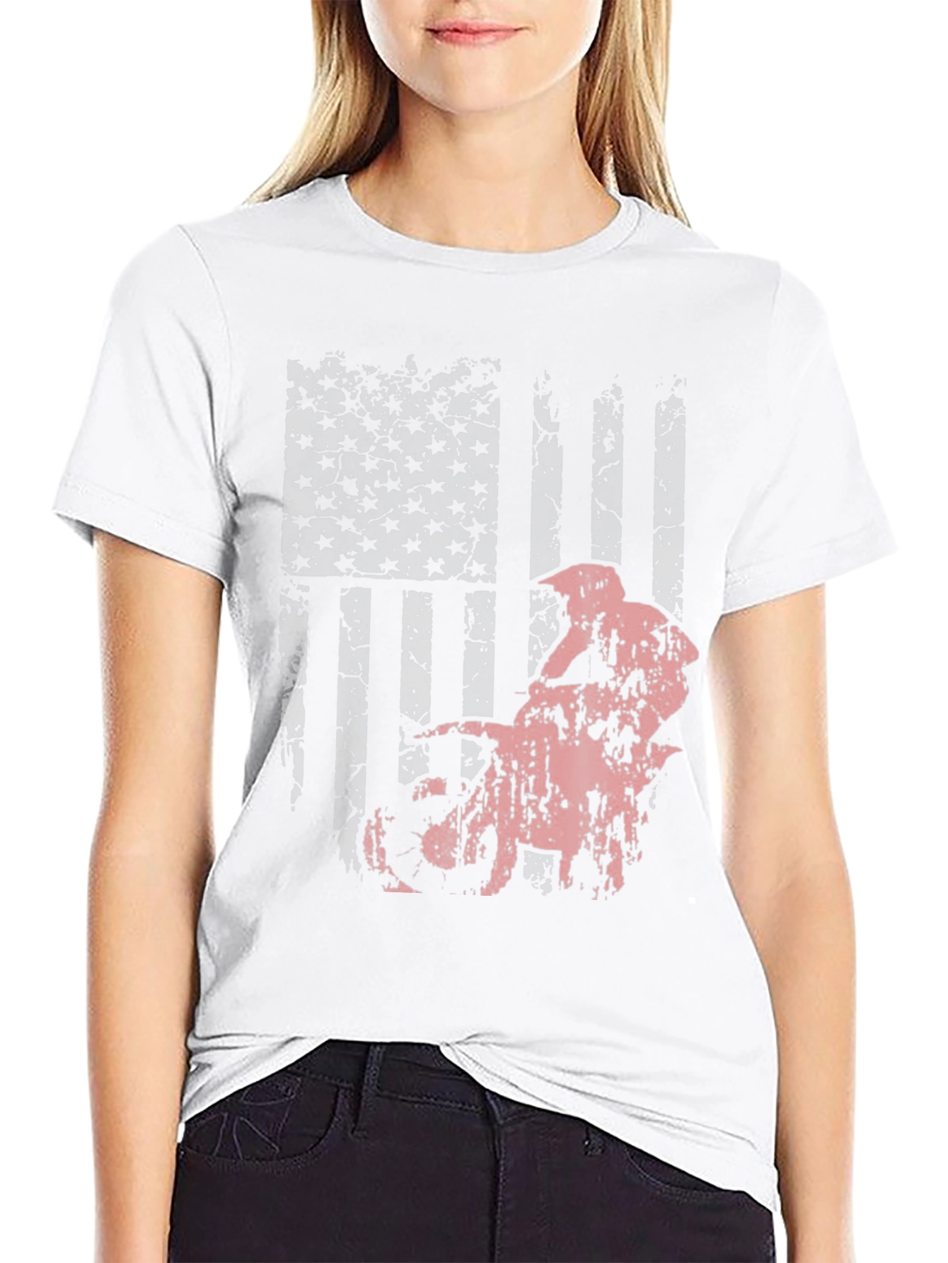 American Flag Motocross T-Shirt