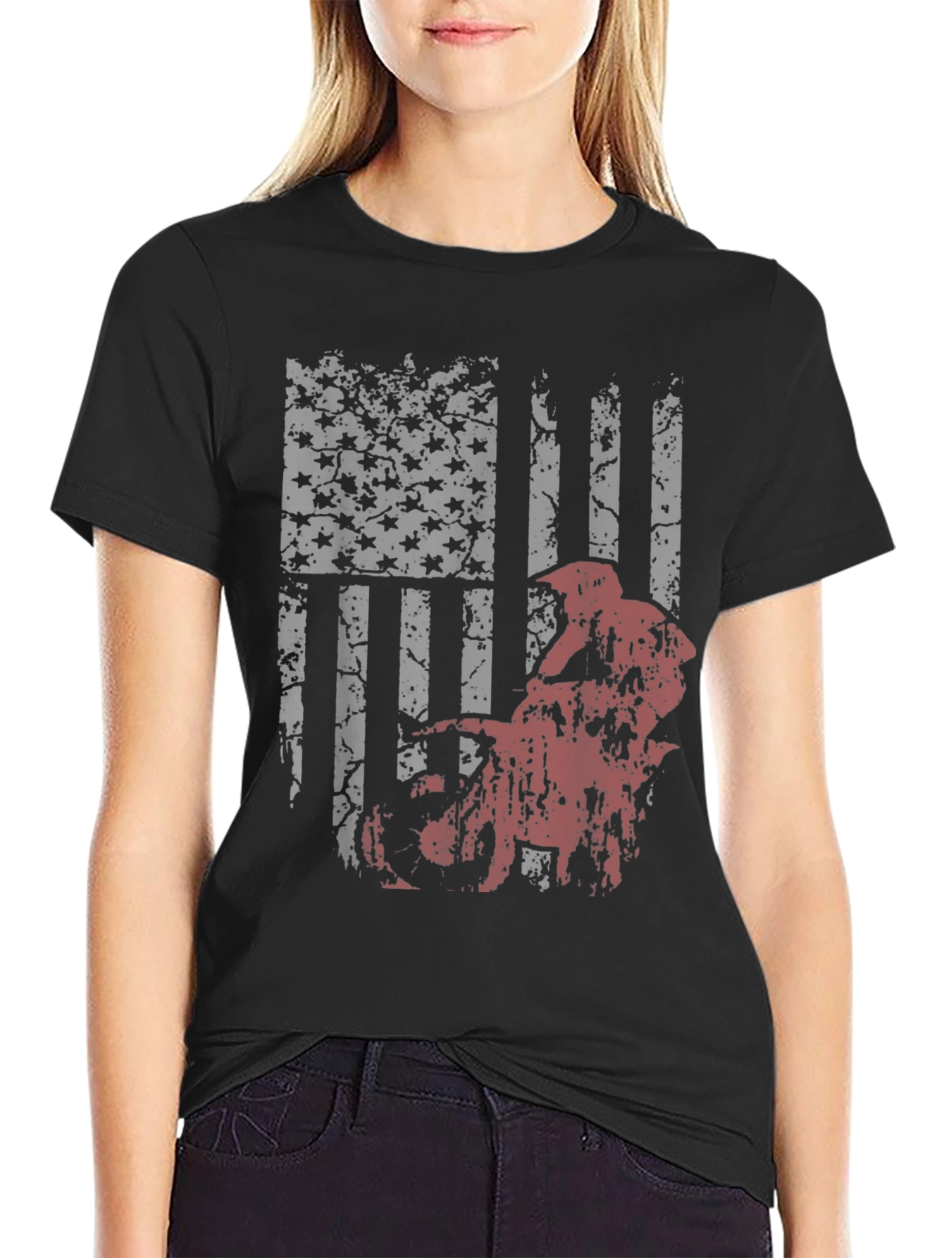 American Flag Motocross T-Shirt