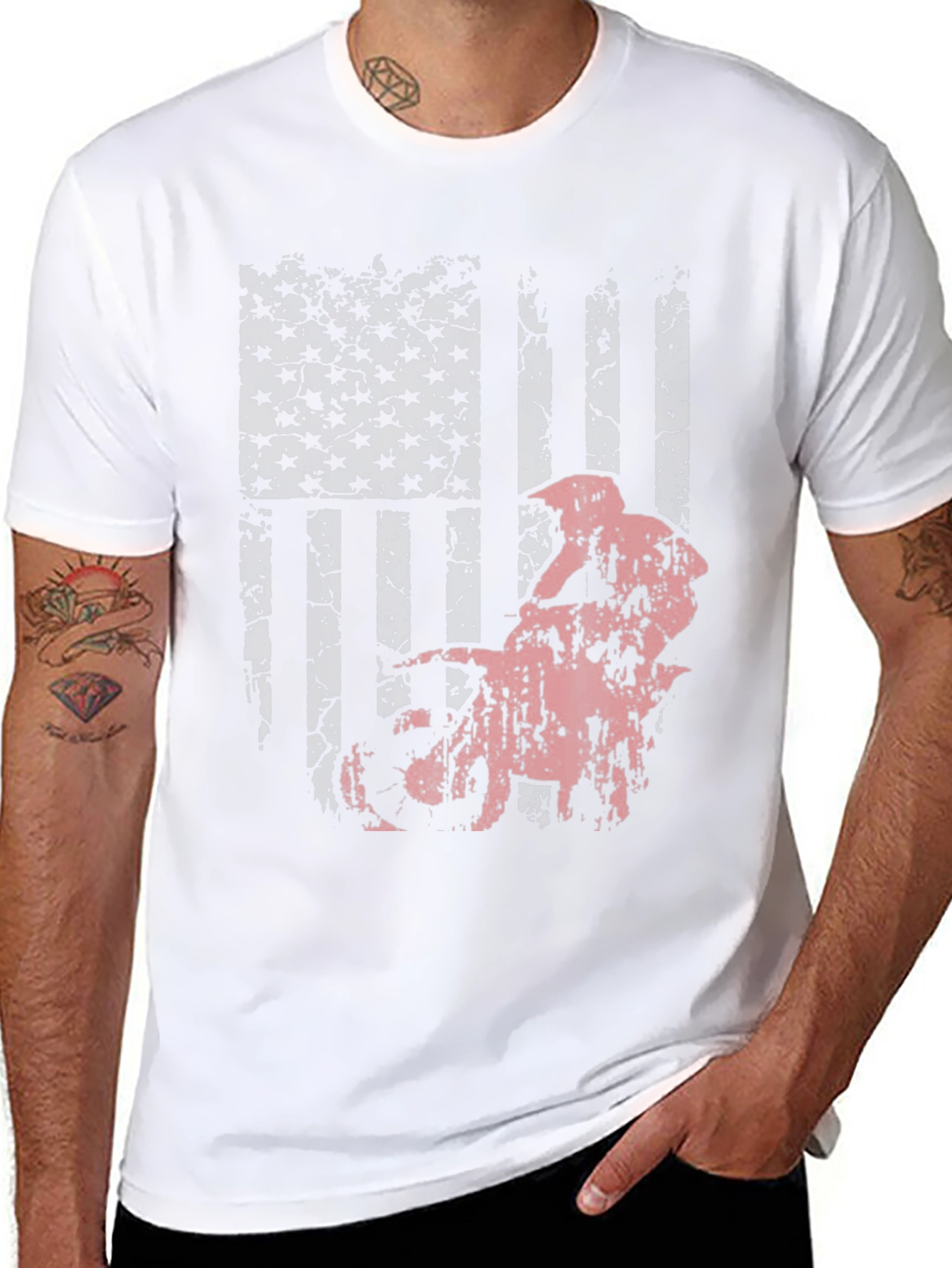 American Flag Motocross T-Shirt