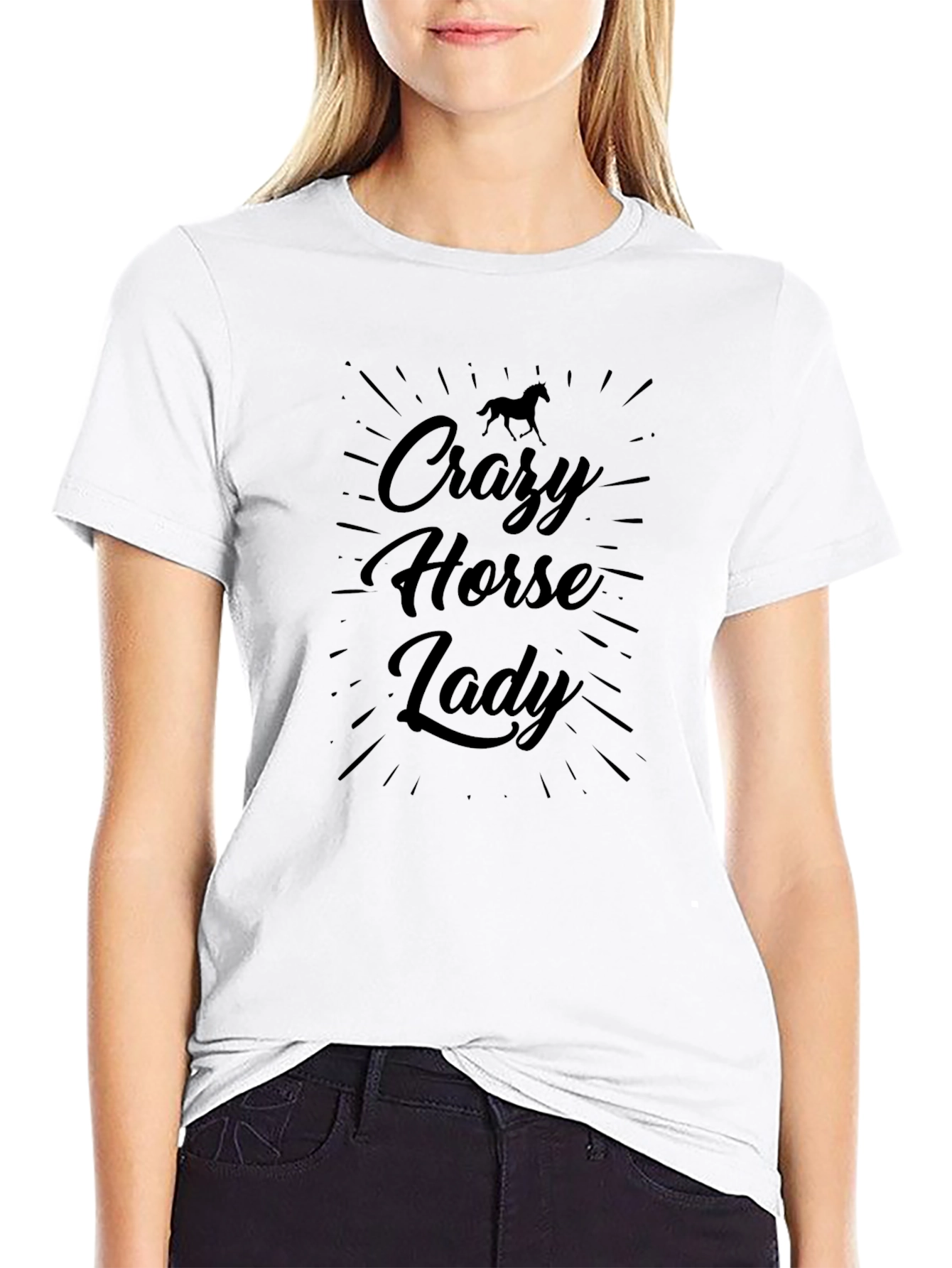 Crazy Horse Lady Graphic T-Shirt