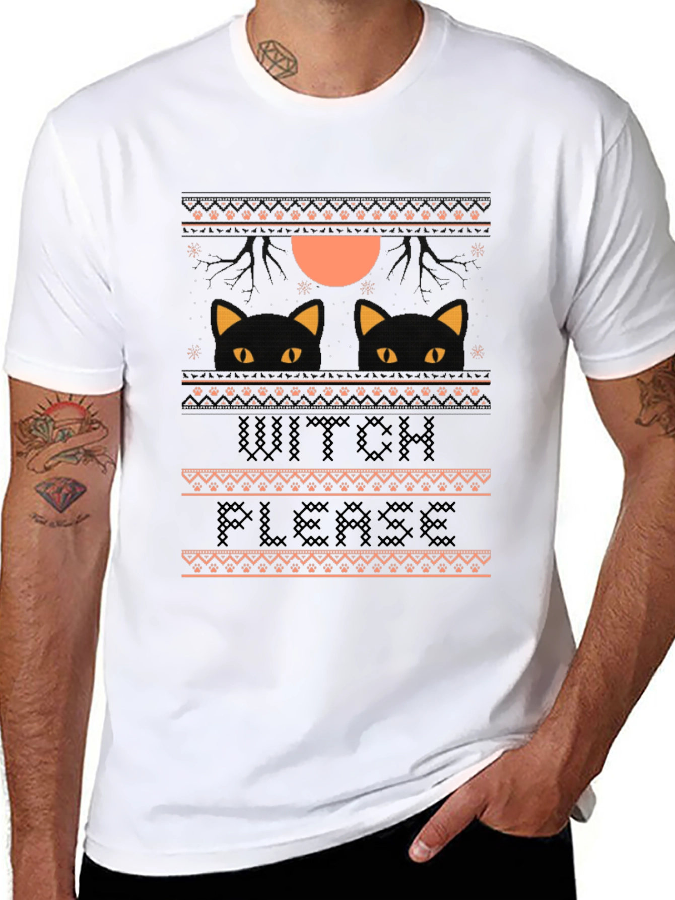 Witch Please Halloween Cat T-Shirt