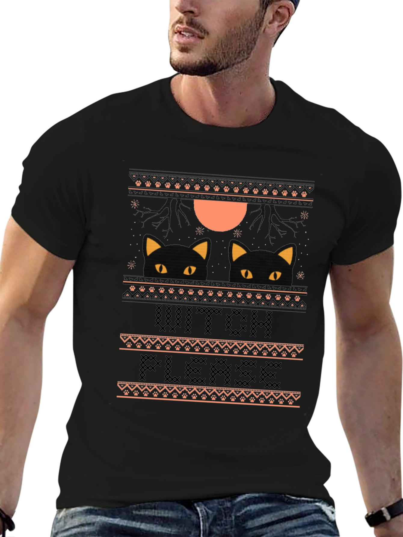 Witch Please Halloween Cat T-Shirt
