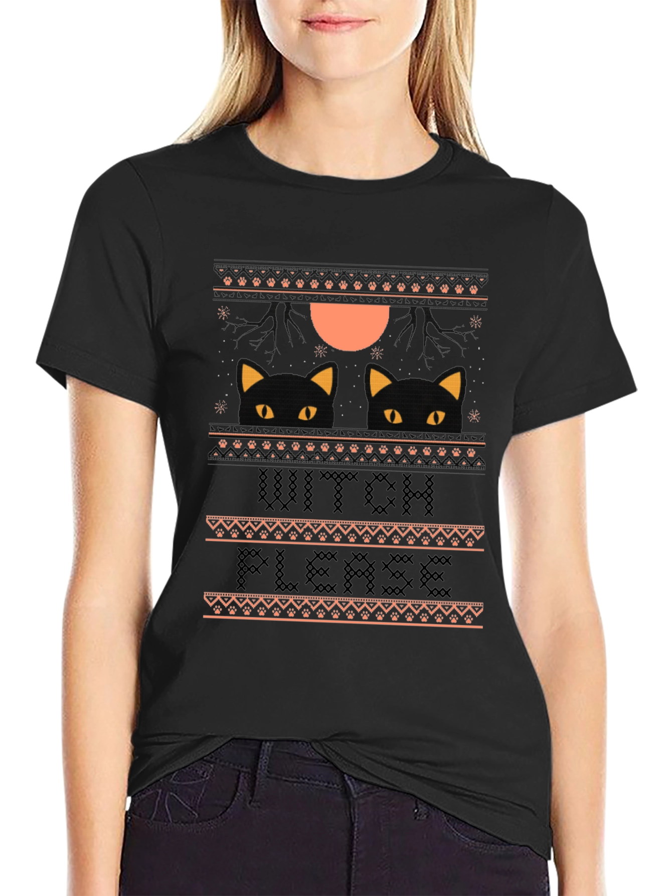 Witch Please Halloween Cat T-Shirt