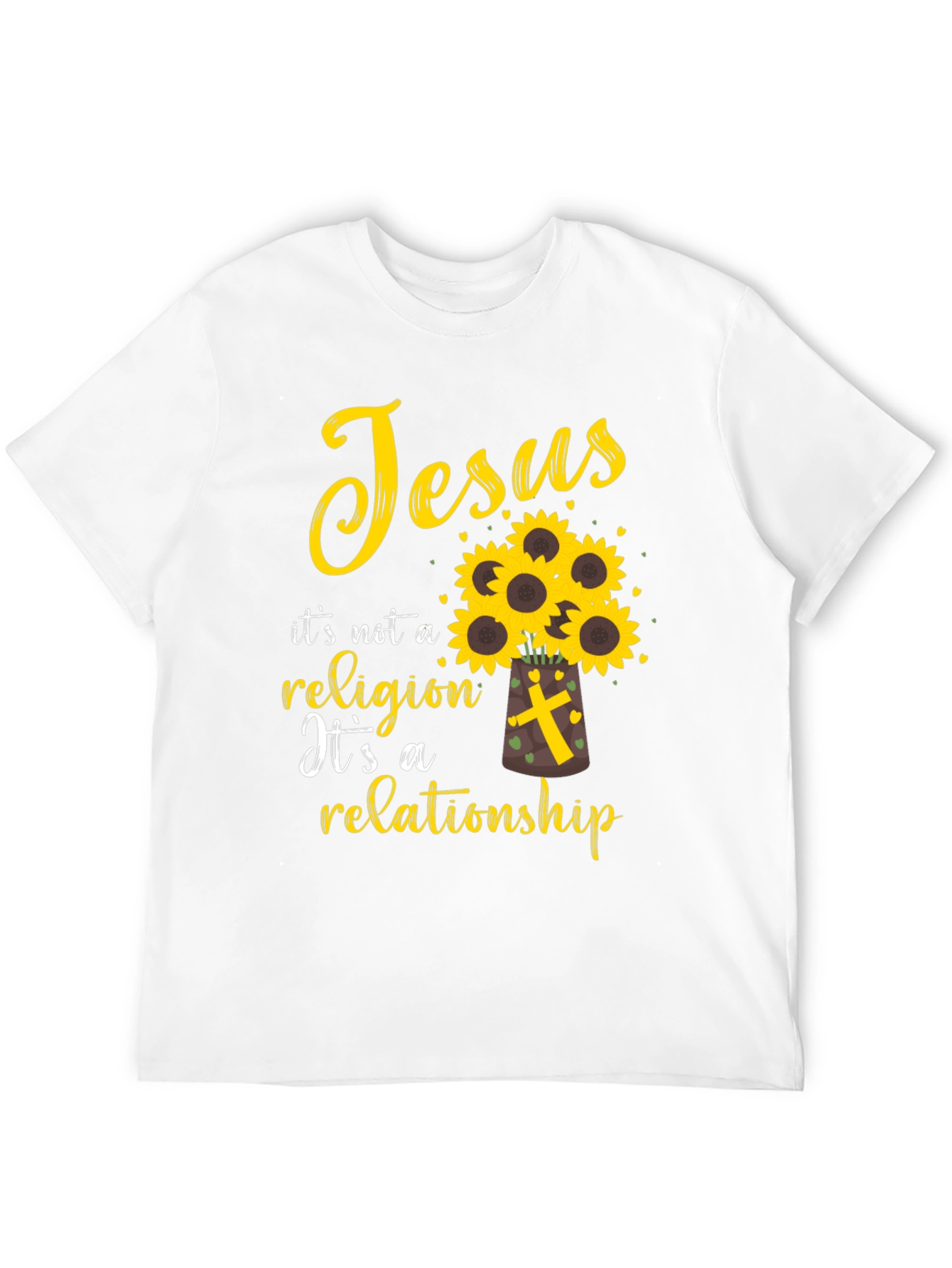 Jesus Relationship T-Shirt Sunflower Christian Tee