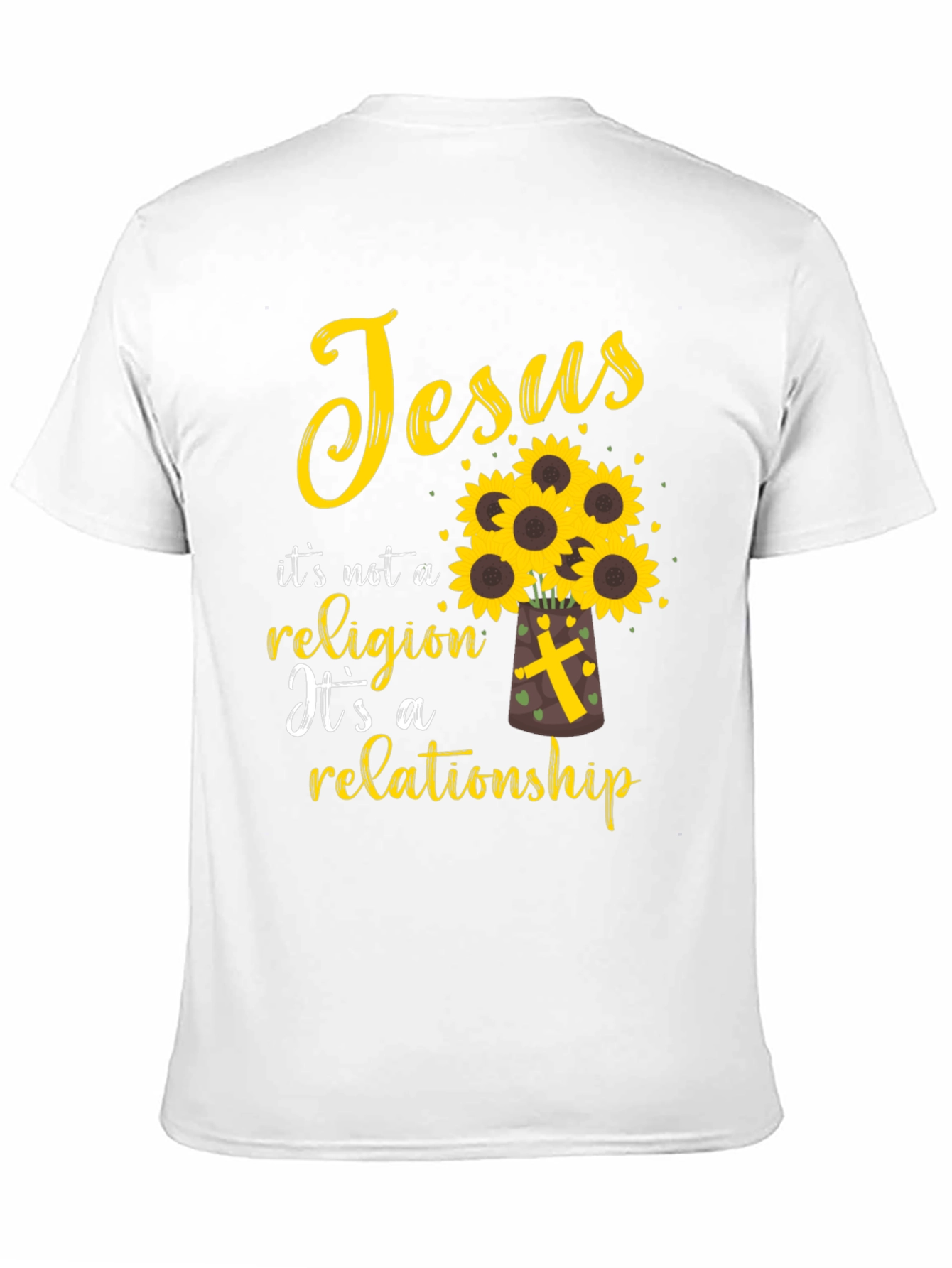 Jesus Relationship T-Shirt Sunflower Christian Tee
