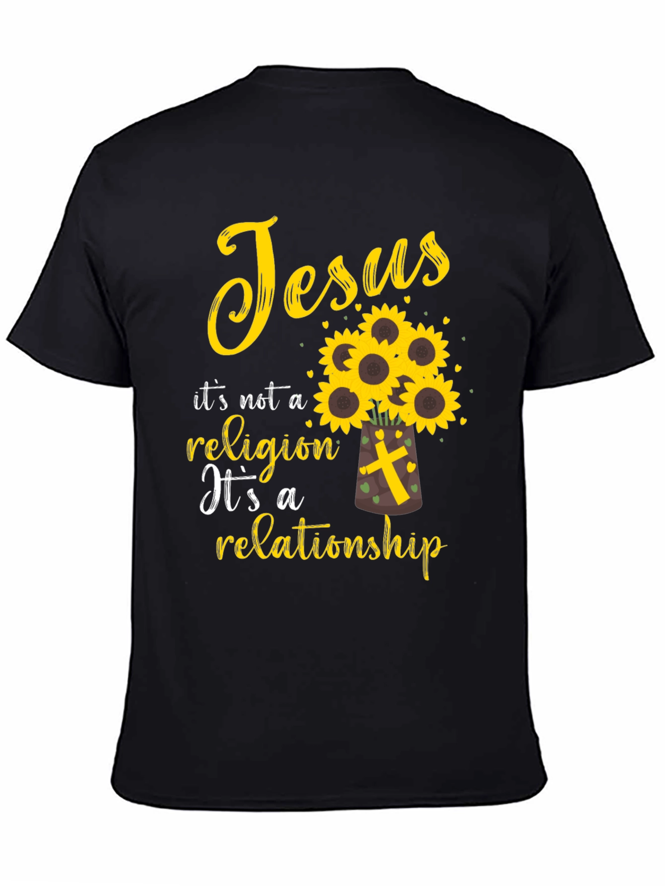Jesus Relationship T-Shirt Sunflower Christian Tee
