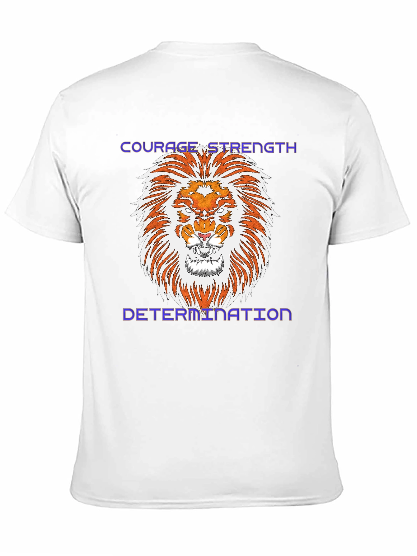 Courage Strength Determination Lion Graphic Tee