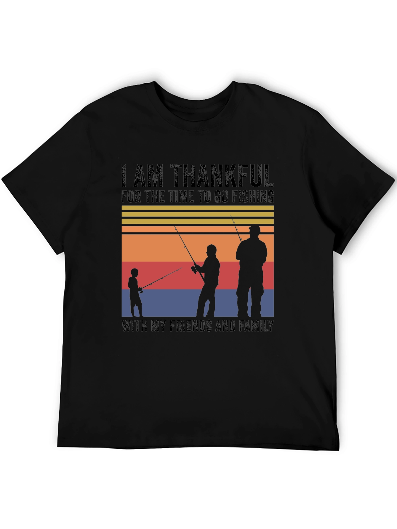 Thankful Fishing Friends Family T-Shirt