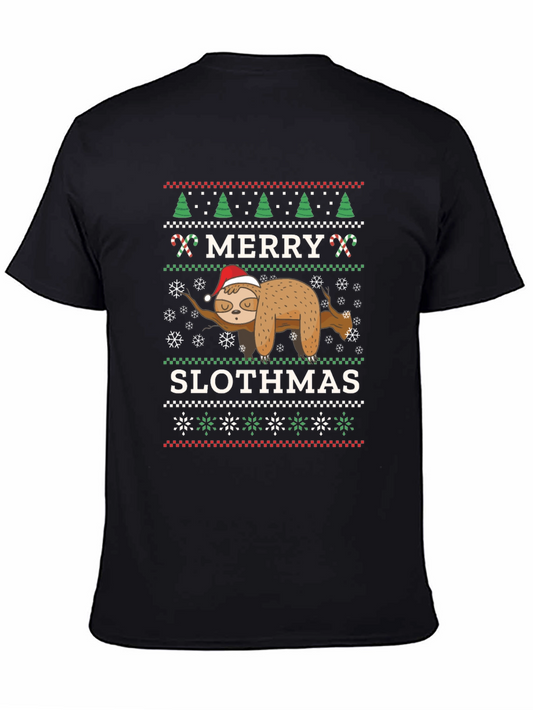Merry Slothmas Ugly Christmas T-Shirt
