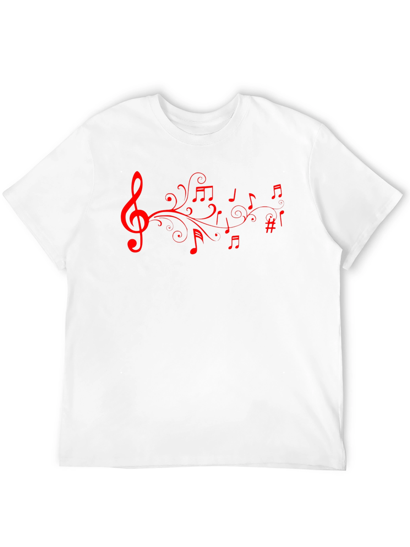 Musical Note T-Shirt - Stylish Black Tee
