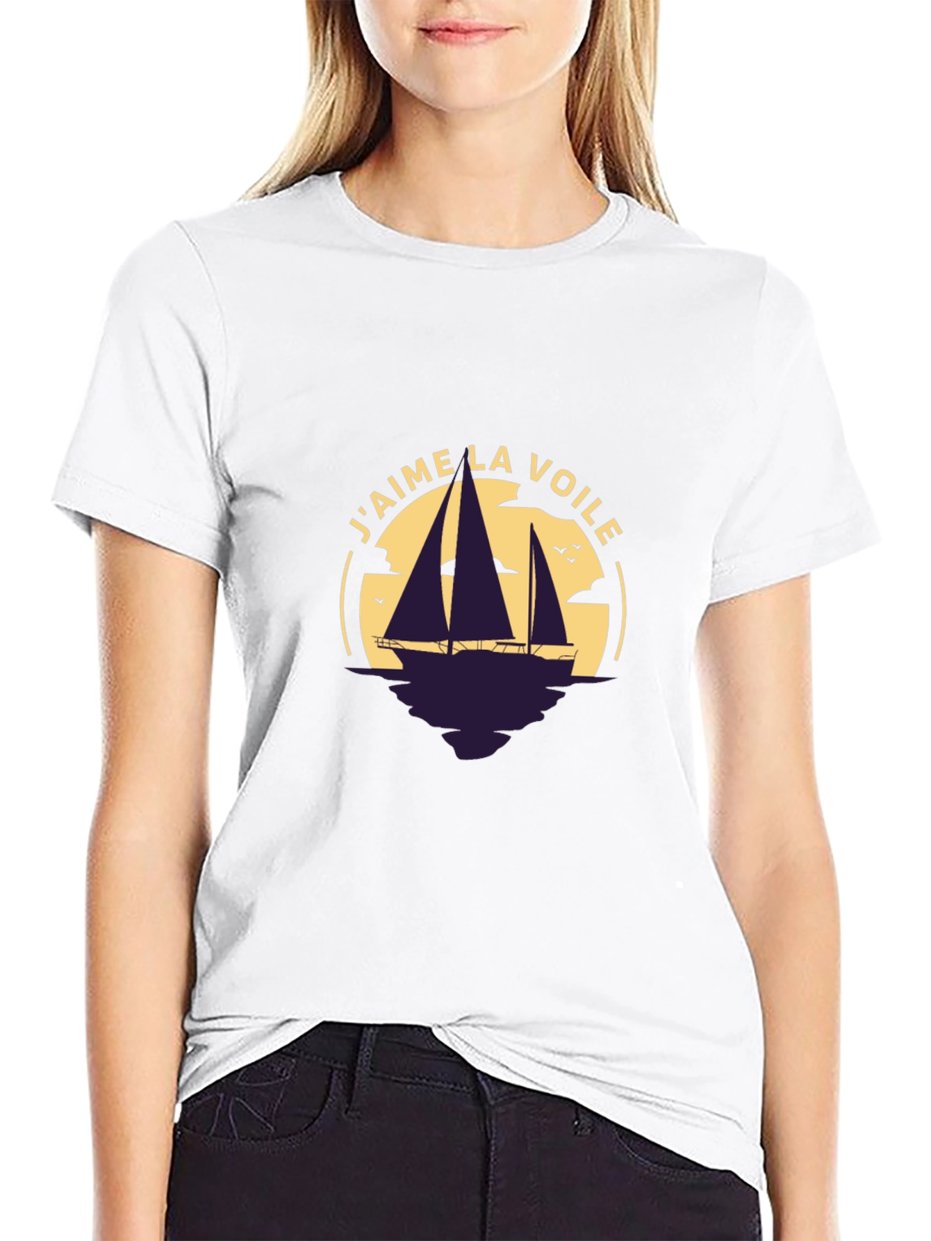 Jaime la Voile Sailing T-Shirt - Black