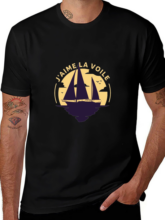 Jaime la Voile Sailing T-Shirt - Black