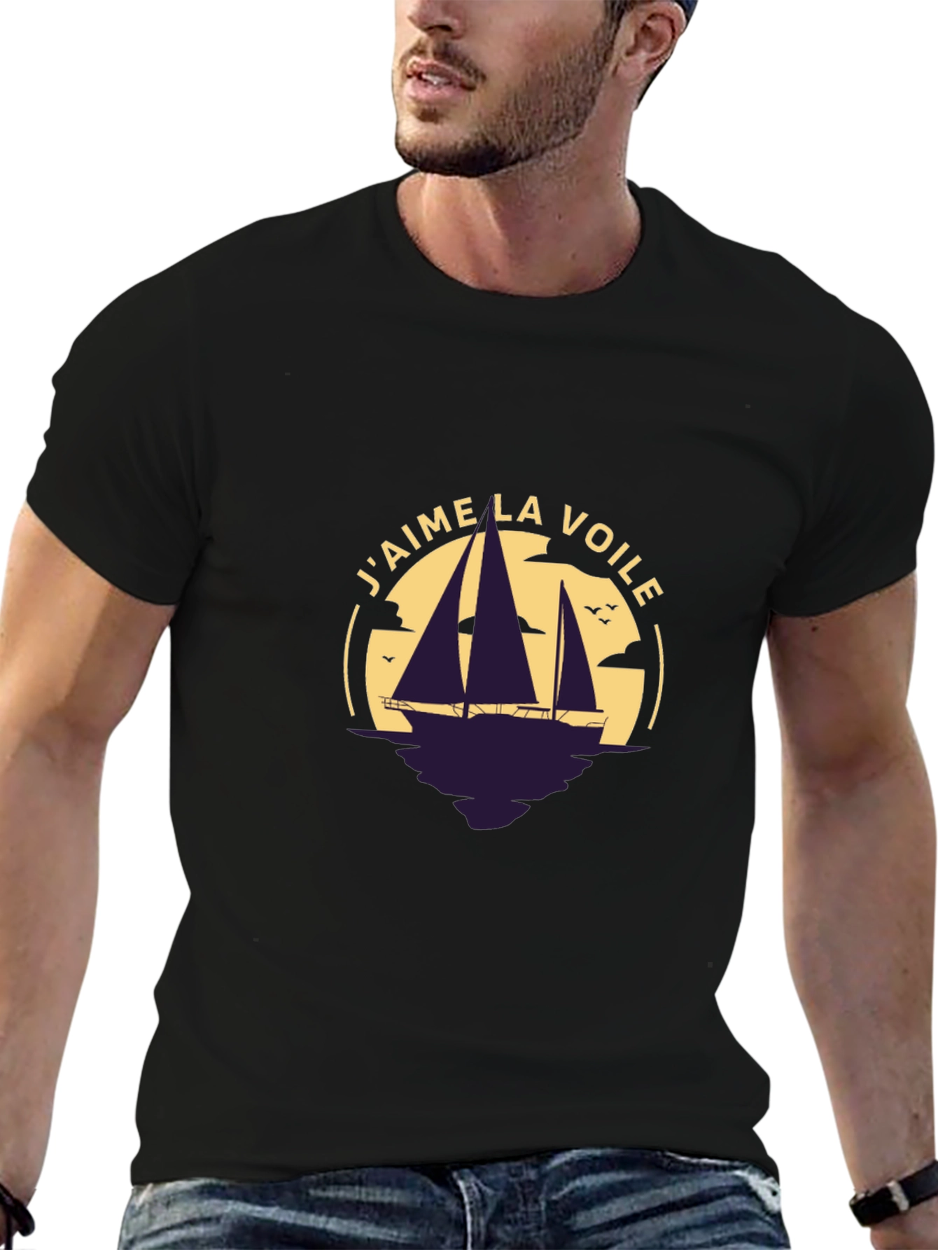 Jaime la Voile Sailing T-Shirt - Black