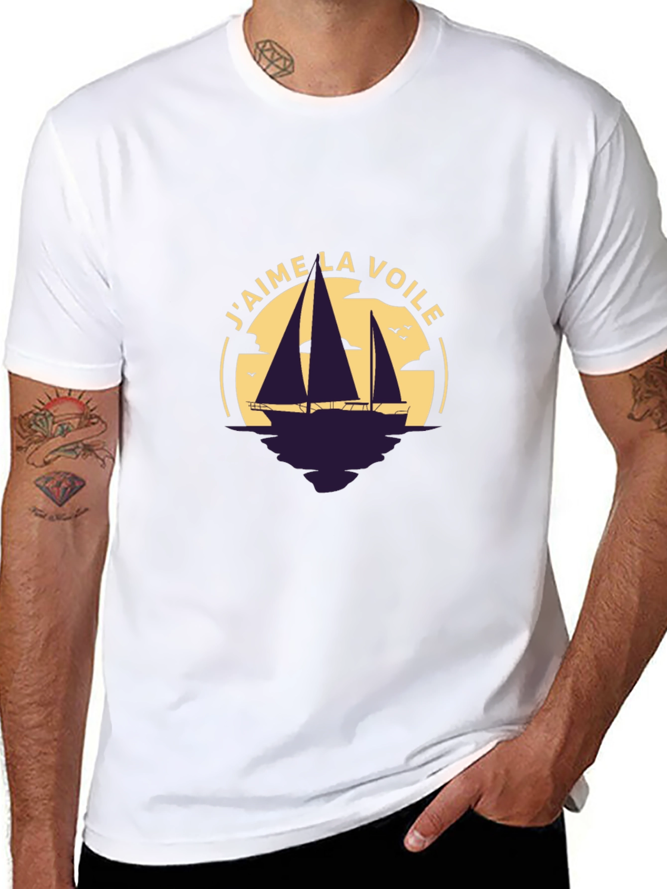 Jaime la Voile Sailing T-Shirt - Black
