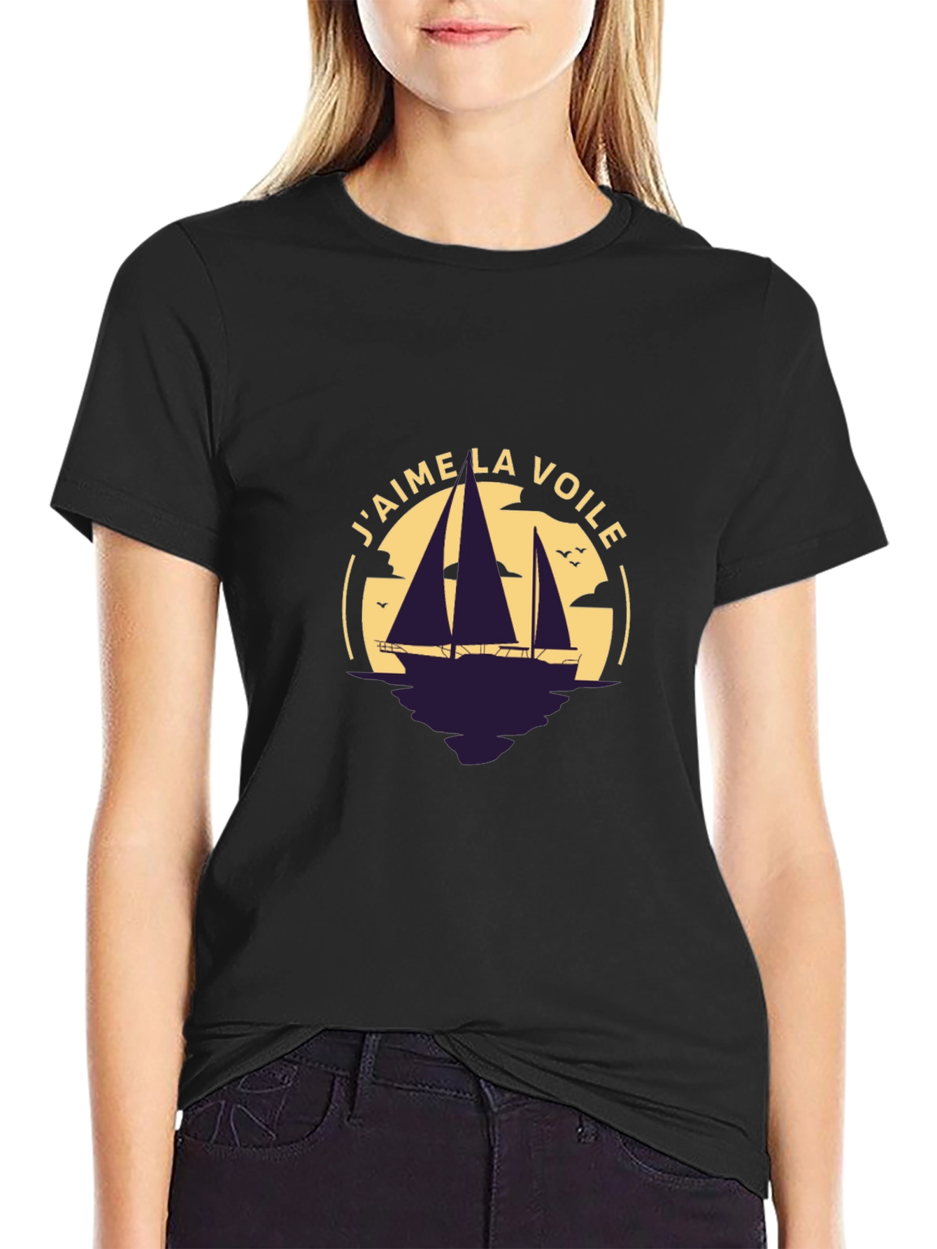 Jaime la Voile Sailing T-Shirt - Black