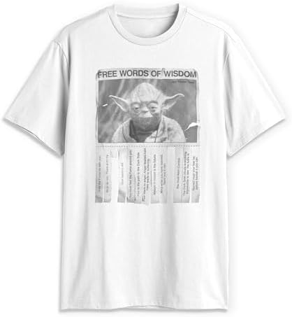 Star WarsUnisex's shirt스타워즈-지혜의 말씀 티셔츠星球大战-智慧的文字 Star Playerastar 恤מלחמת הכוכבים-חולצת טי Wisdomستار وورز-تي شيرت ووردز اوف ويسدومstar Camiseta Wisdomstar Wars Words of Wisdom T-Shirt, Opaque