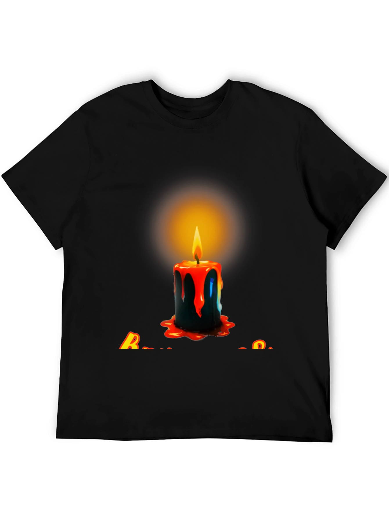 Candle Graphic Black T-Shirt