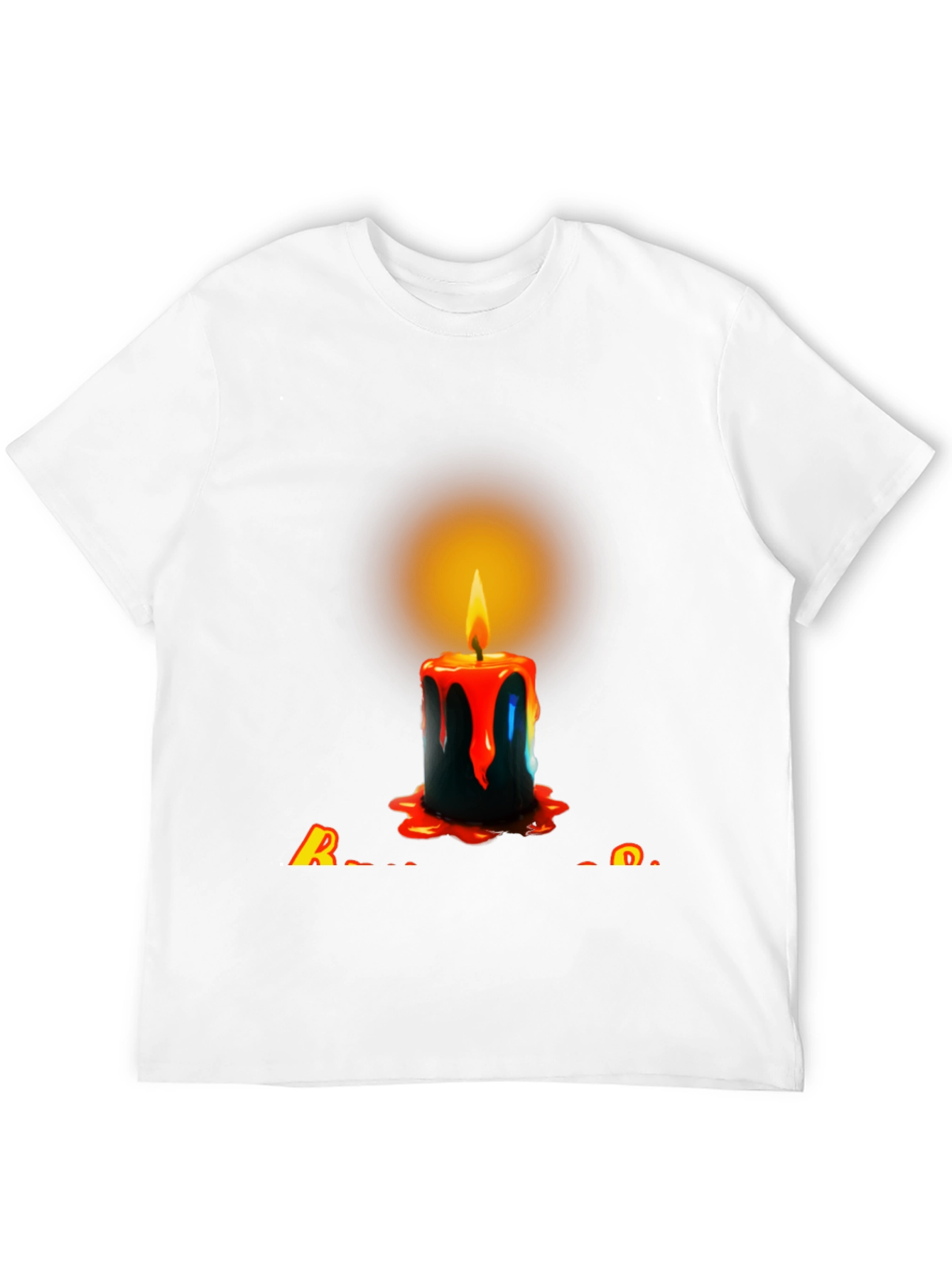 Candle Graphic Black T-Shirt