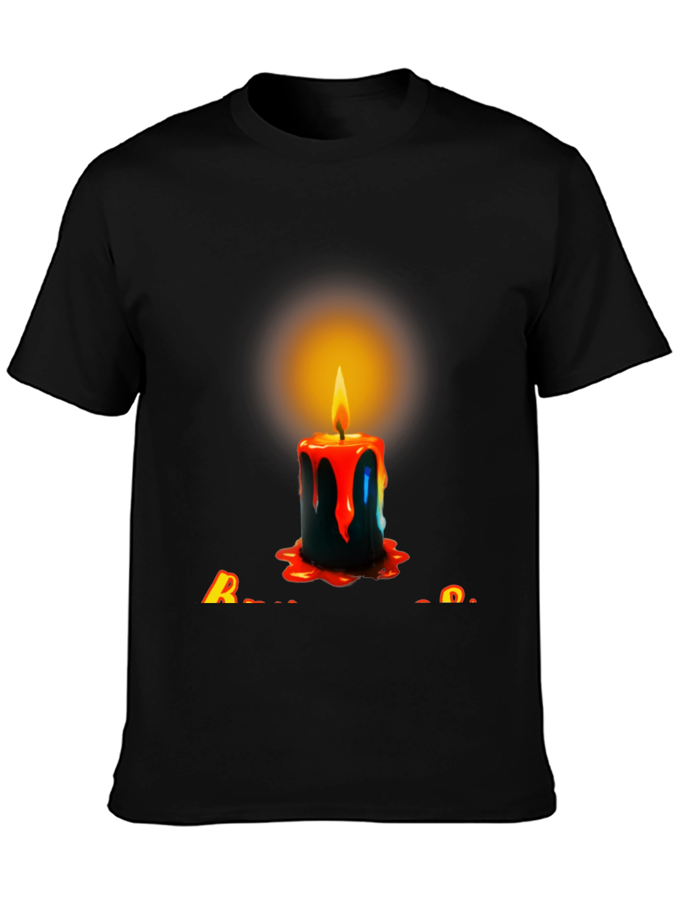 Candle Graphic Black T-Shirt