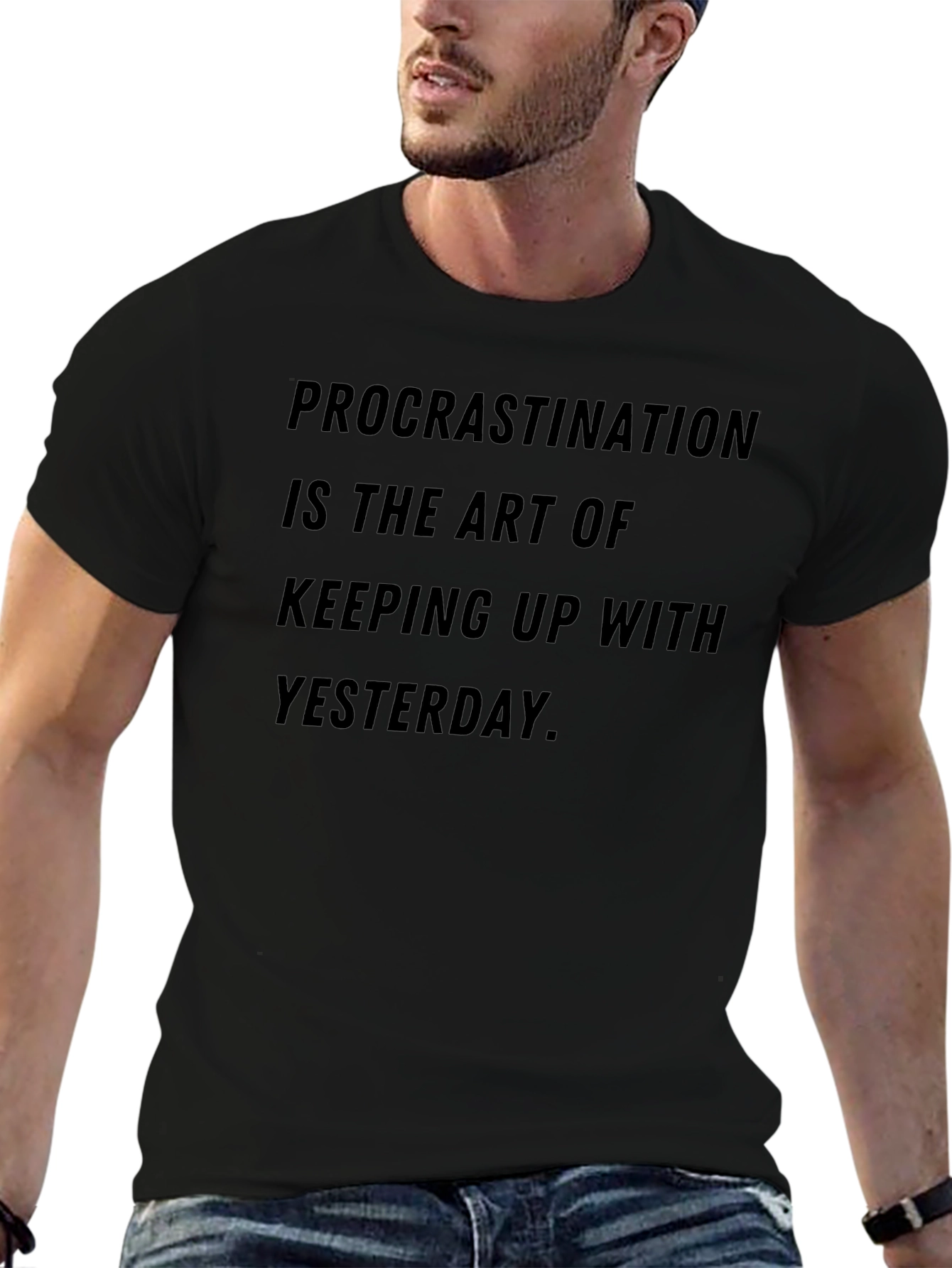 Procrastination Art T-Shirt - Humorous Graphic Tee