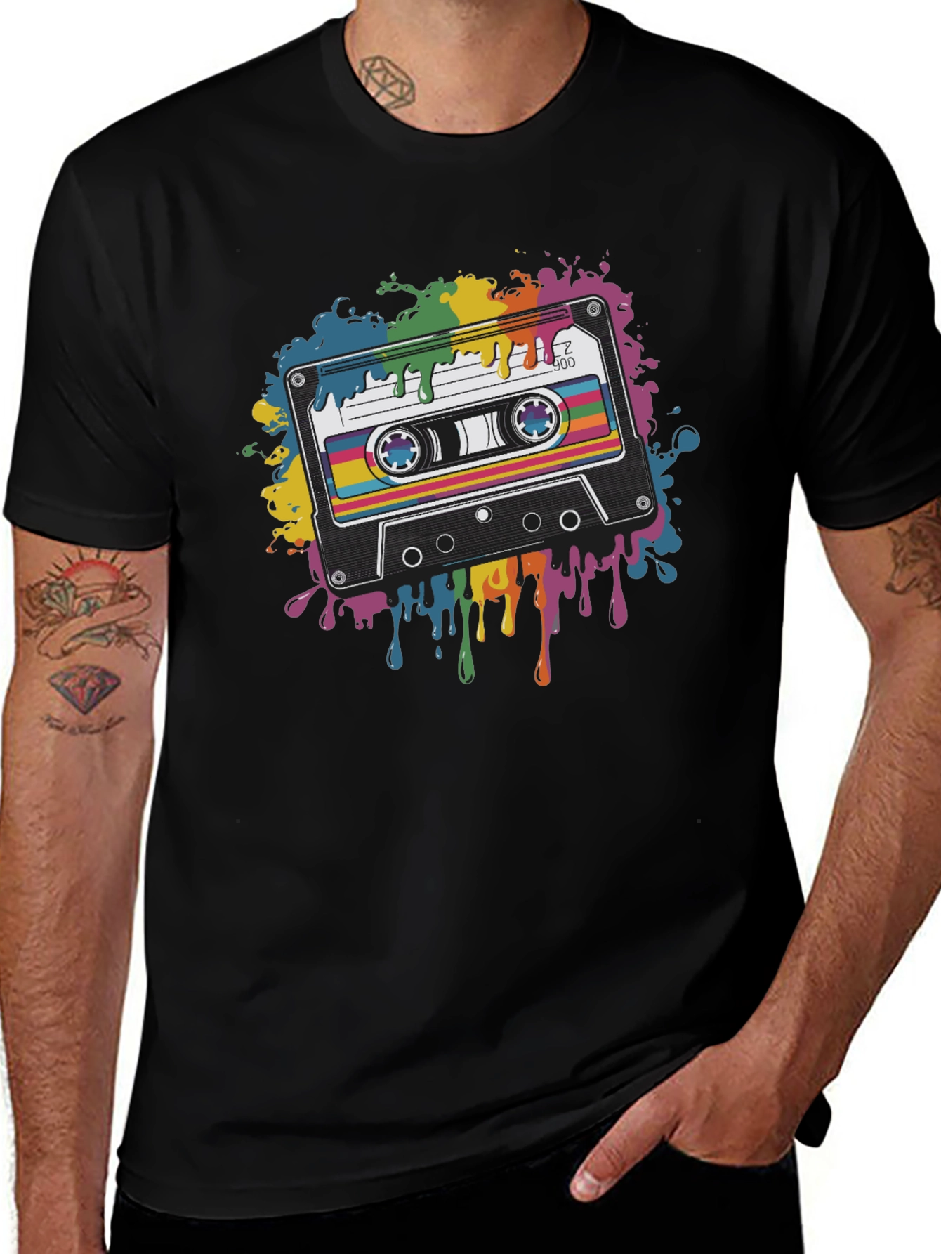 Retro Cassette Tape Graphic T-Shirt - Music Lover Tee